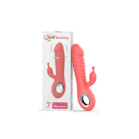 Vibromasseur rabbit rotatif 7 vibrations USB 